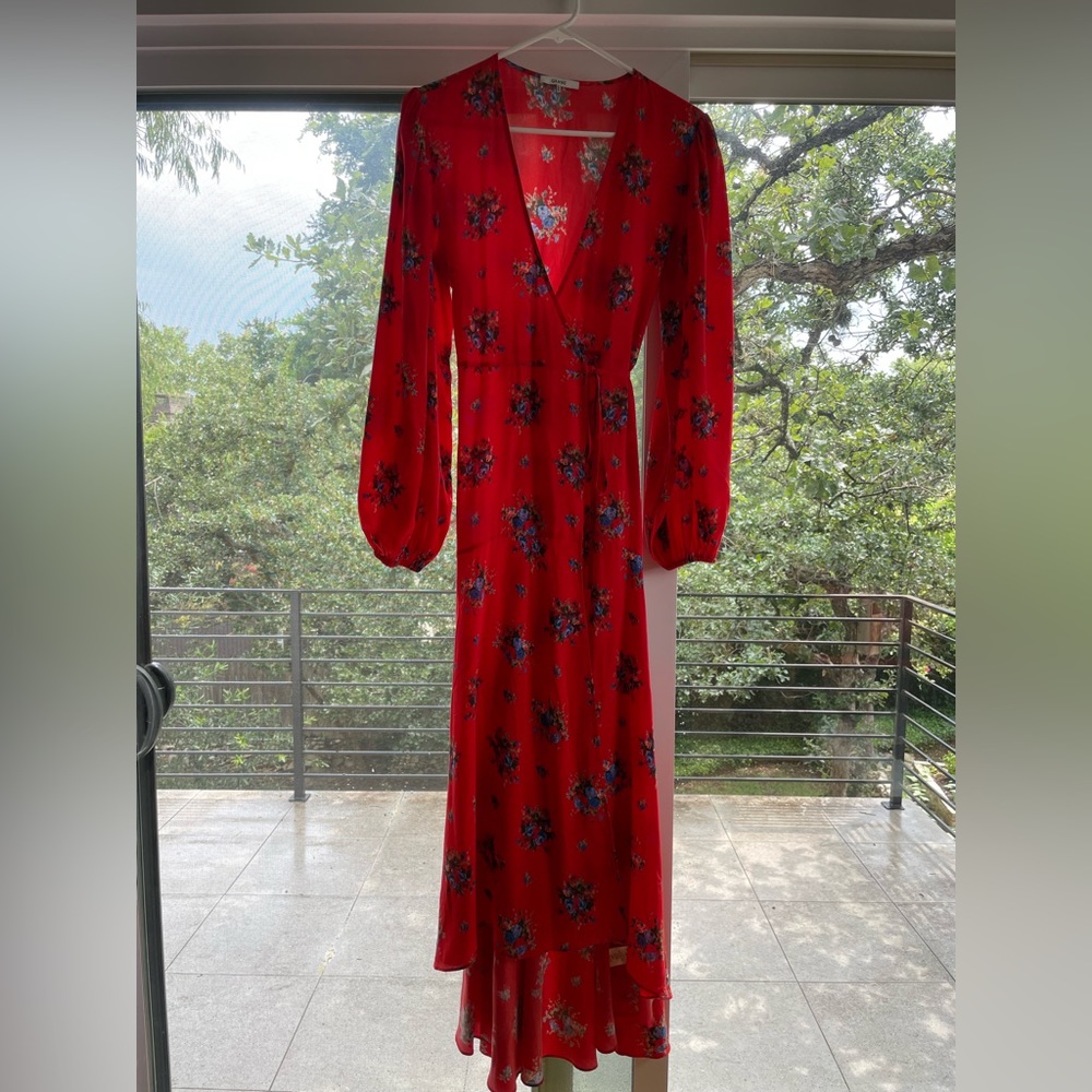 Gianni midi wrap dress